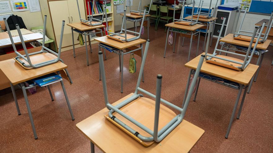 Aula d’una escola de Barcelona.