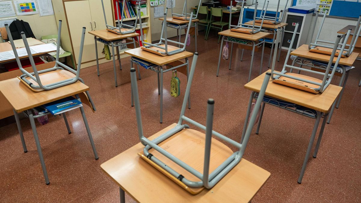 Aula de una escuela de Barcelona.