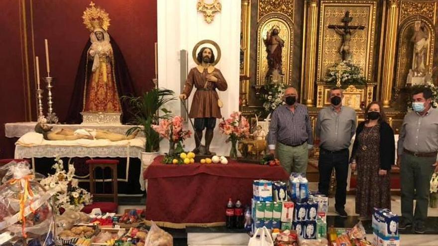 Imagen de la colecta de San Isidro auspiciada por la Hermandad del Nazareno en 2021.