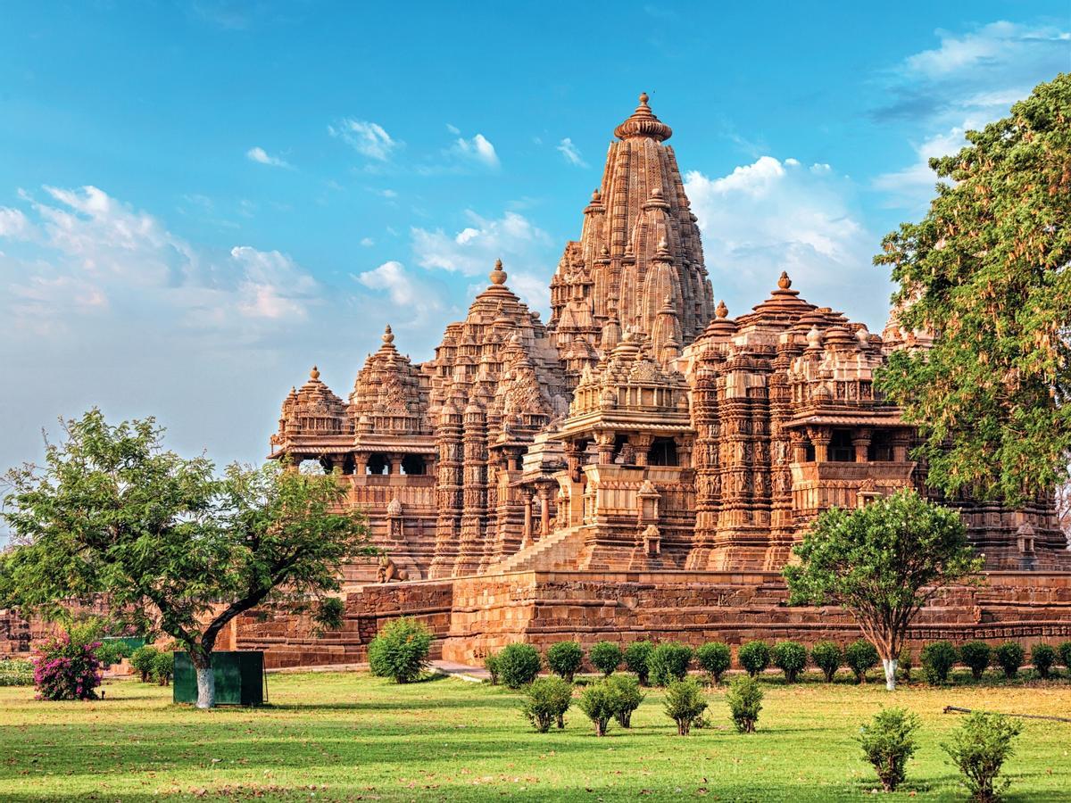 Templos de Khajuraho en Madhya Pradesh, India.