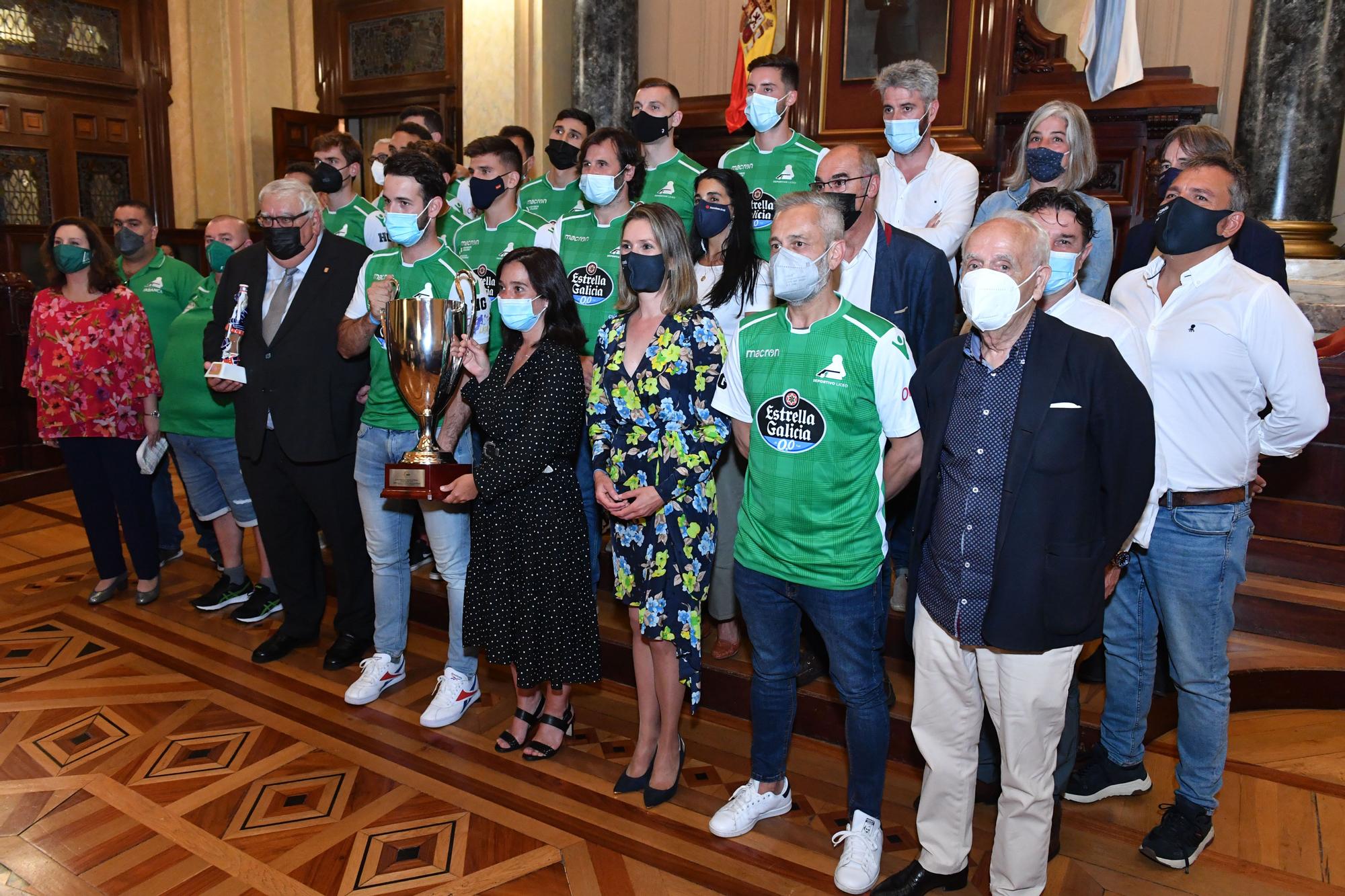 Recepción en María Pita al Deportivo Liceo tras ganar la Copa del Rey