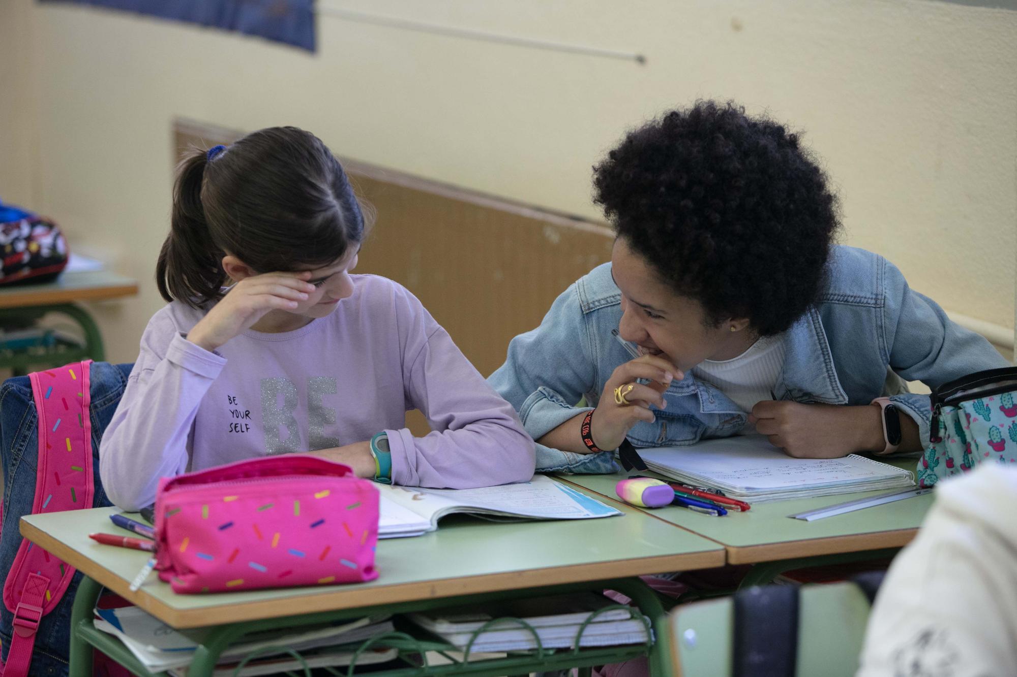 Primer día de cole en Ibiza sin mascarillas en clase