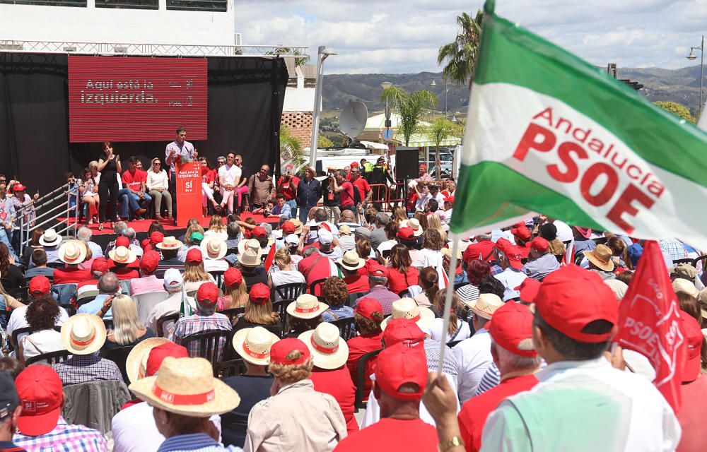 Pedro Sánchez, con los militantes en Cártama