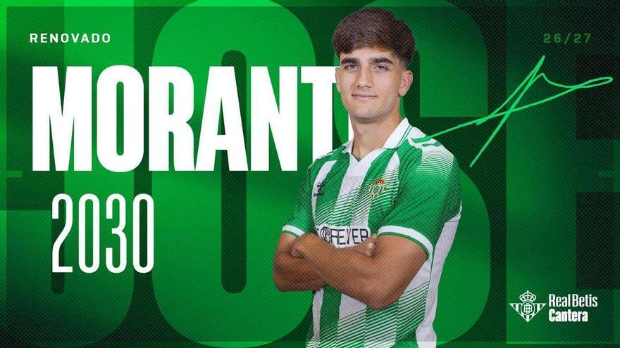 El Betis anuncia la ampliación de contrato de José Antonio Morante hasta 2030