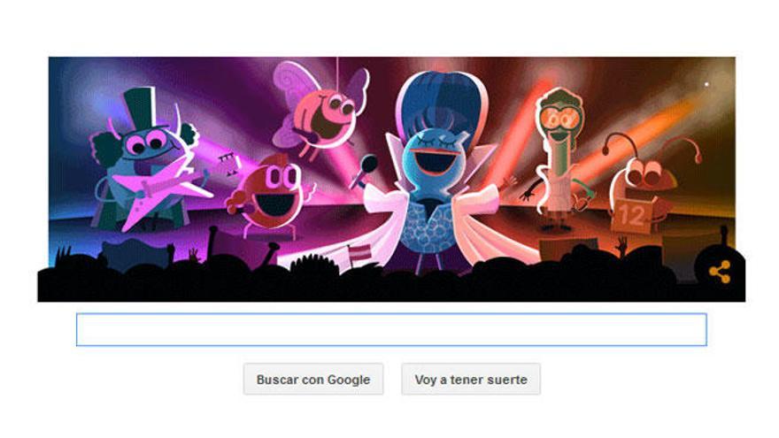 El 60º aniversario del Festival de Eurovisión, en el doodle de Google