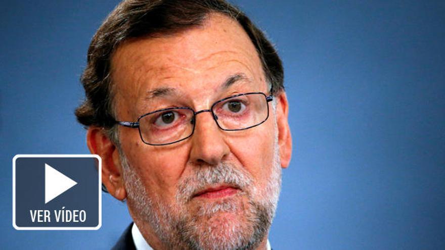 Rajoy en la comparecencia tras reunirse con el Rey.