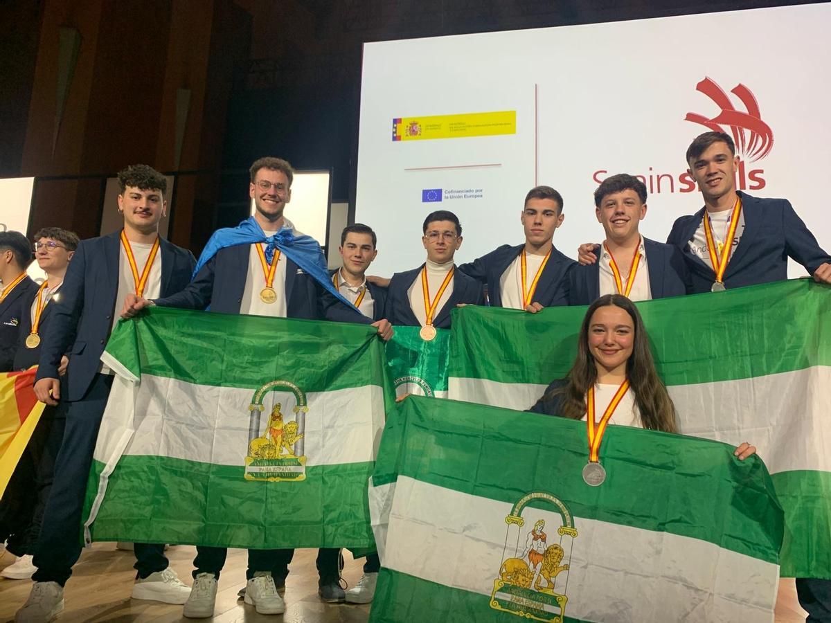 Andalucía logra siete medallas en el campeonato nacional de FP SpainSkills 2026.