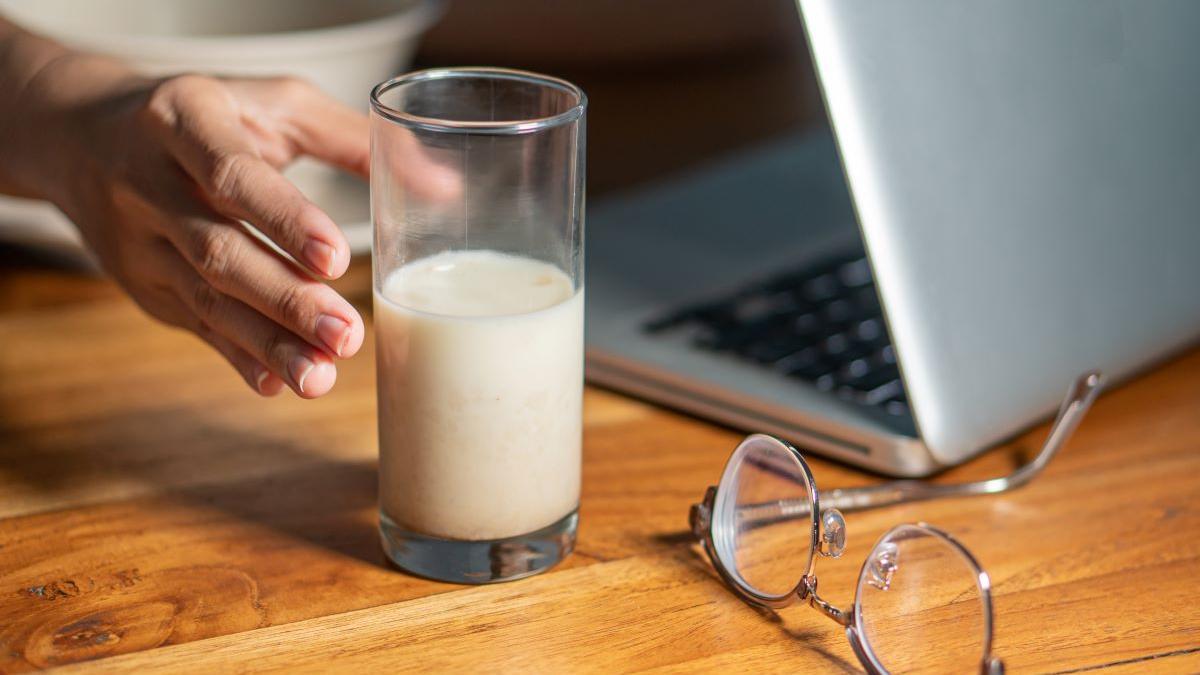 Vaso de leche.