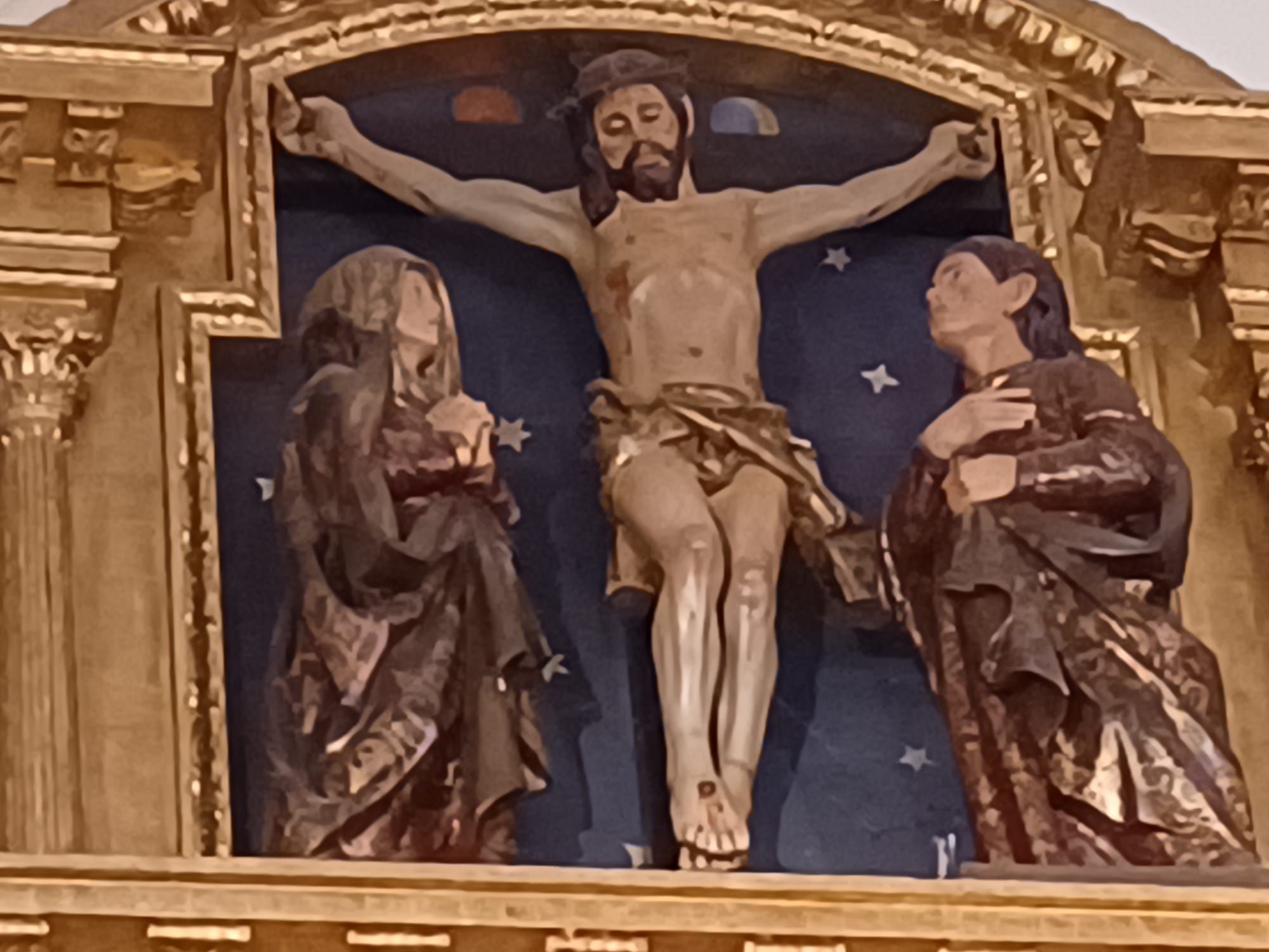 Así es, en detalle, el retablo que los Franco donaron a la iglesia de San Cucao