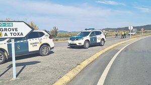 Imagen de archivo de un operativo de la Guardia Civil, en O Grove.