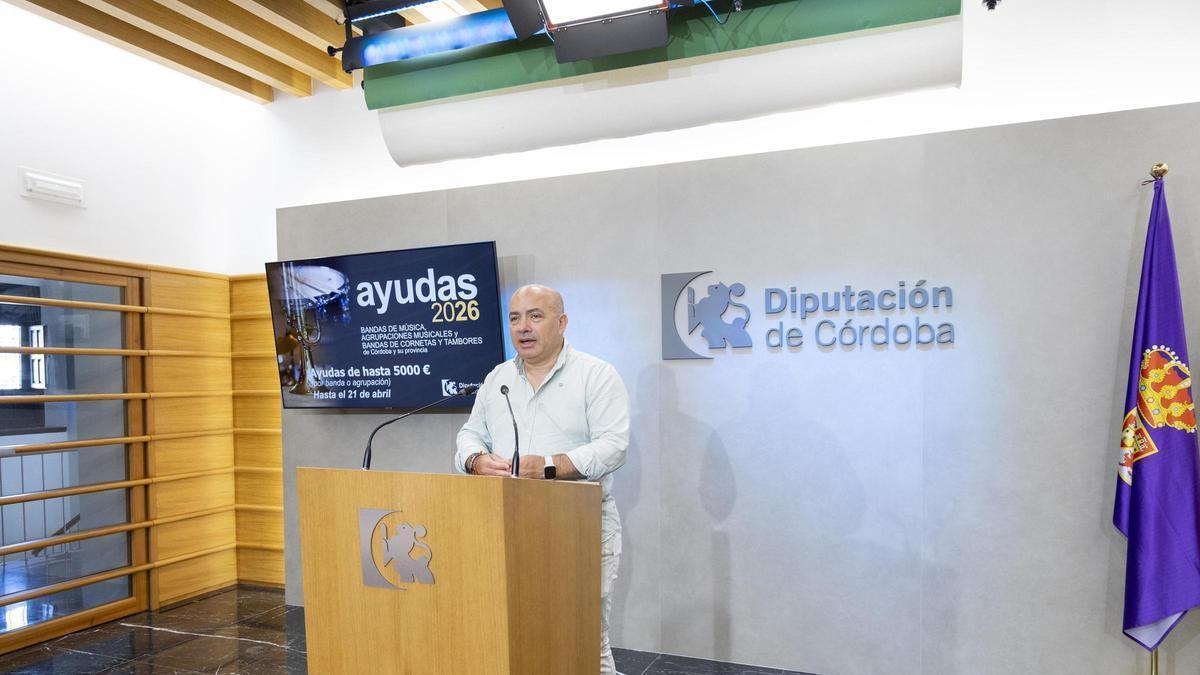 La Diputación concede 550.000 euros a 118 entidades vinculadas a bandas de música de Córdoba