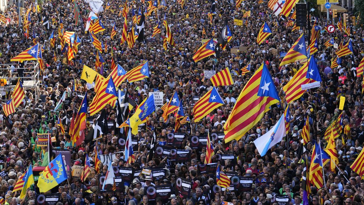 Manifestación independentista de la Diada.