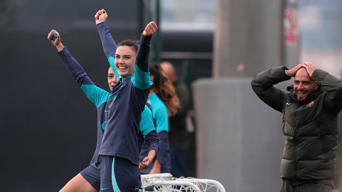 Engen y Aitana en un entrenamiento