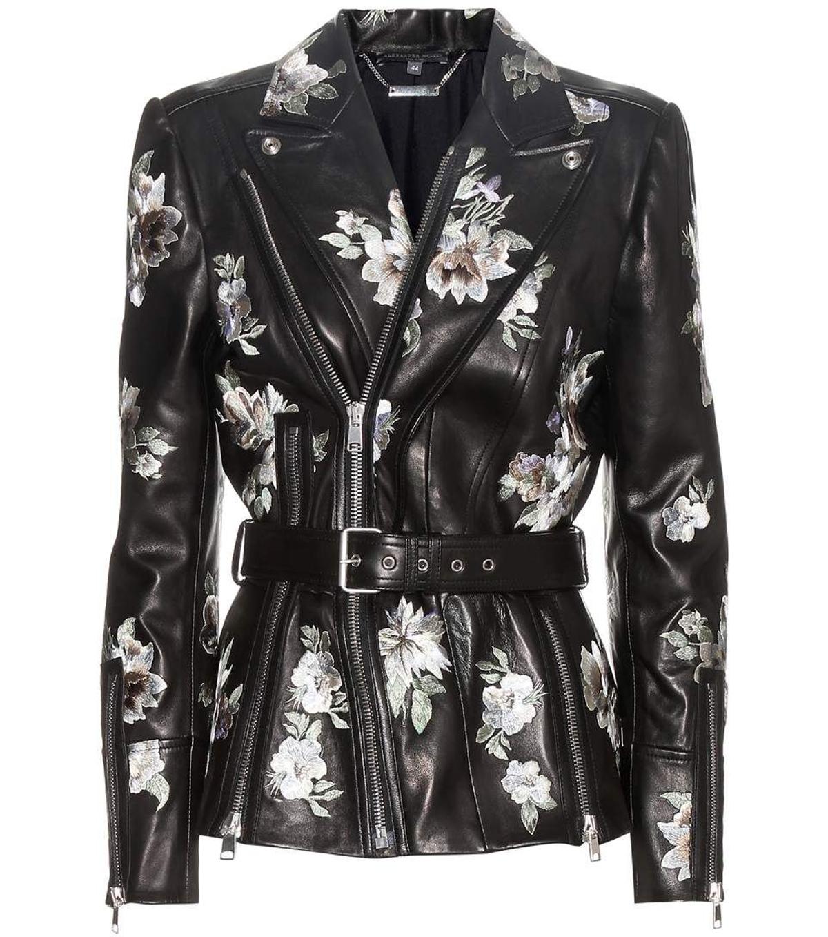 Chaqueta piel flores, Alexander McQueen