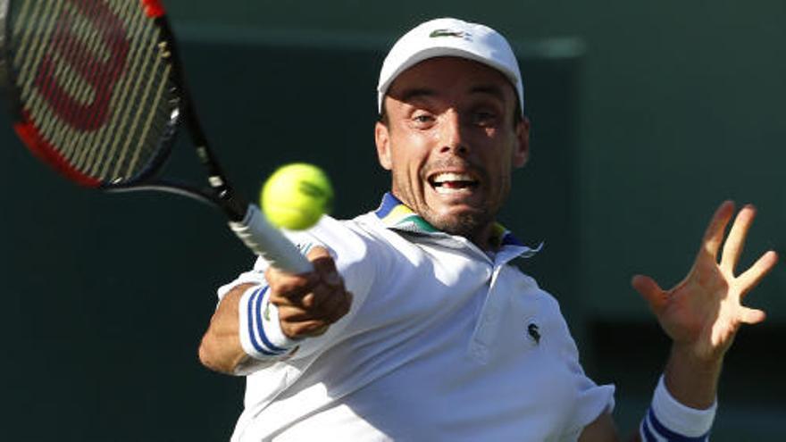 Roberto Bautista, en el partido ante Federer