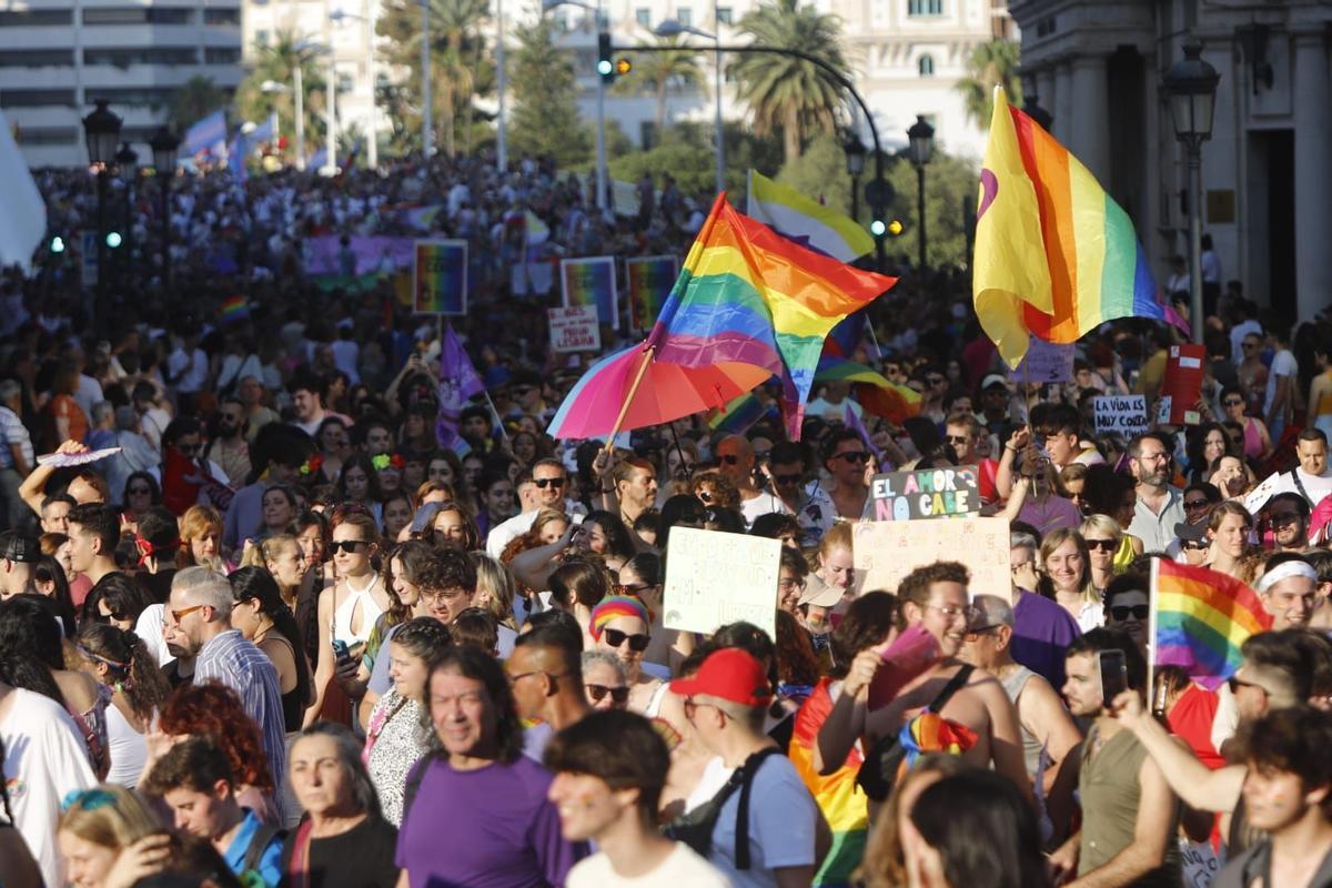 Manifestación del Orgullo LGTBI+ del pasado año en València.