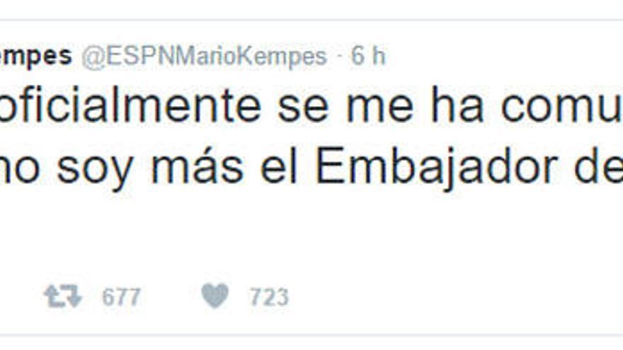 El Valencia CF despide a Kempes como embajador