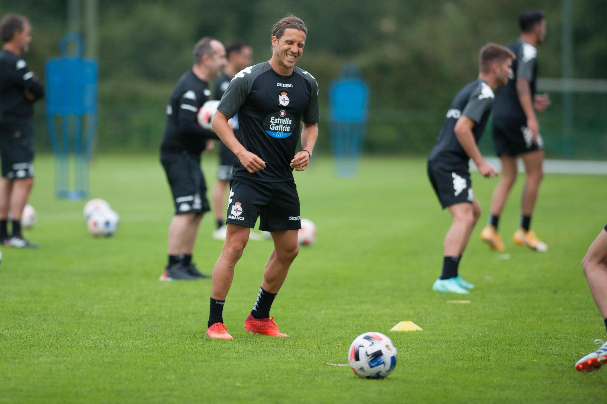 Pimer entrenamiento de la pretemporada del Dépor 2021-2022