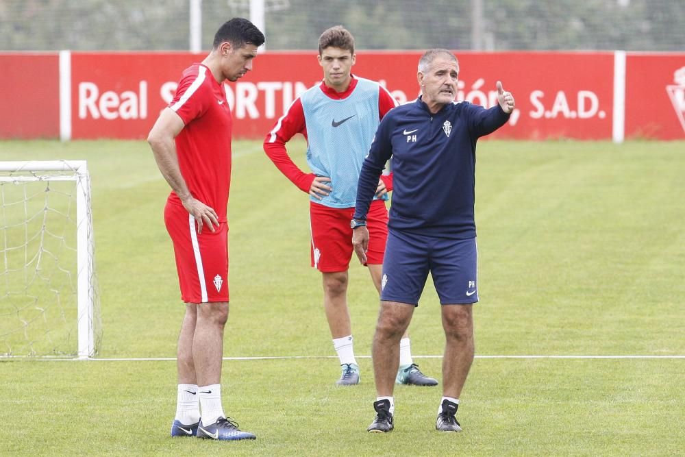 Entrenamiento del Sporting, miércoles