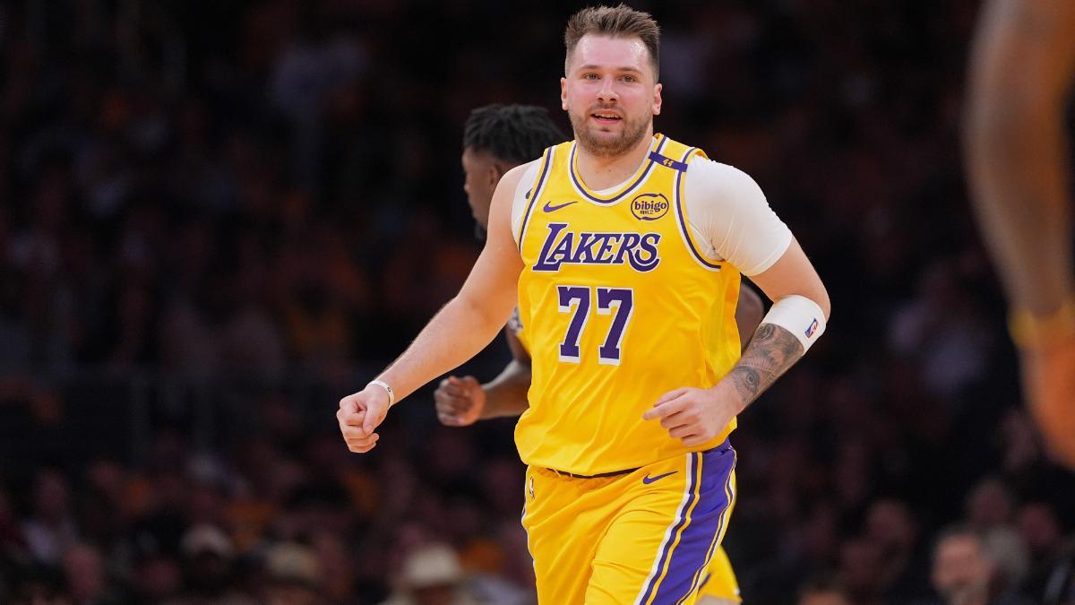 Luka Doncic, en su estreno con los Lakers