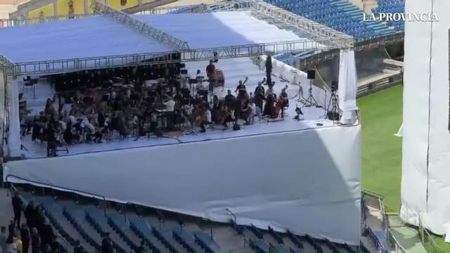 Ambiente en el estadio de Gran Canaria