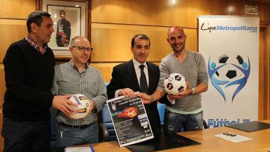 Bernárdez, Martínez, Santos y Lorenzo, en la presentación.