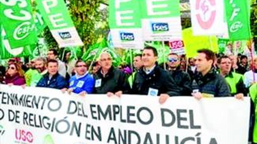 Protesta de los profesores de Religión