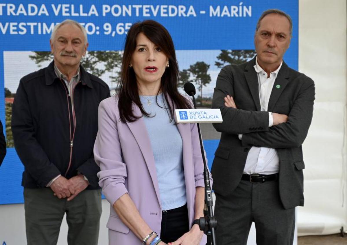 La titular de Industria cuando presentó la senda a Marín.