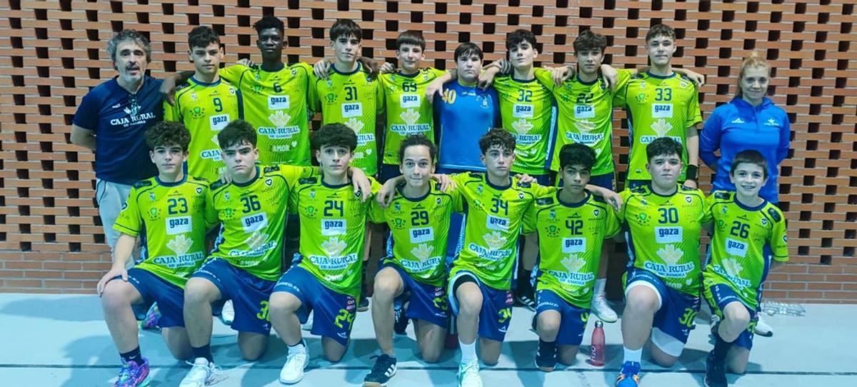 Formación del Galán y Pastor BM Zamora de categoría cadete. | BALONMANO ZAMORA