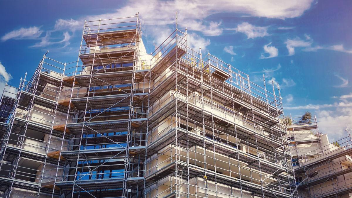 Obras de rehabilitación en un edificio