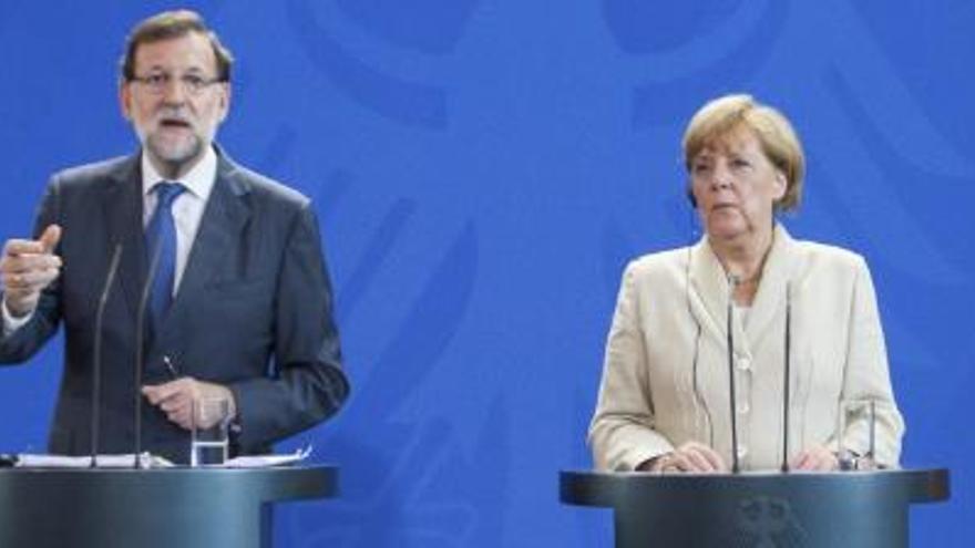 Rajoy und Merkel.