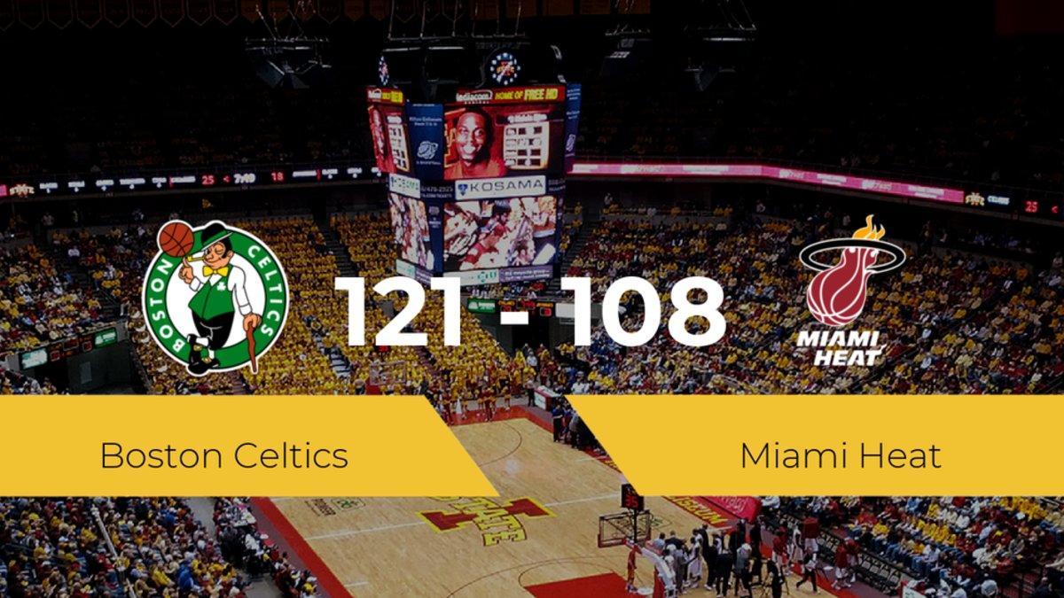 Boston Celtics se hace con la victoria contra Miami Heat por 121-108