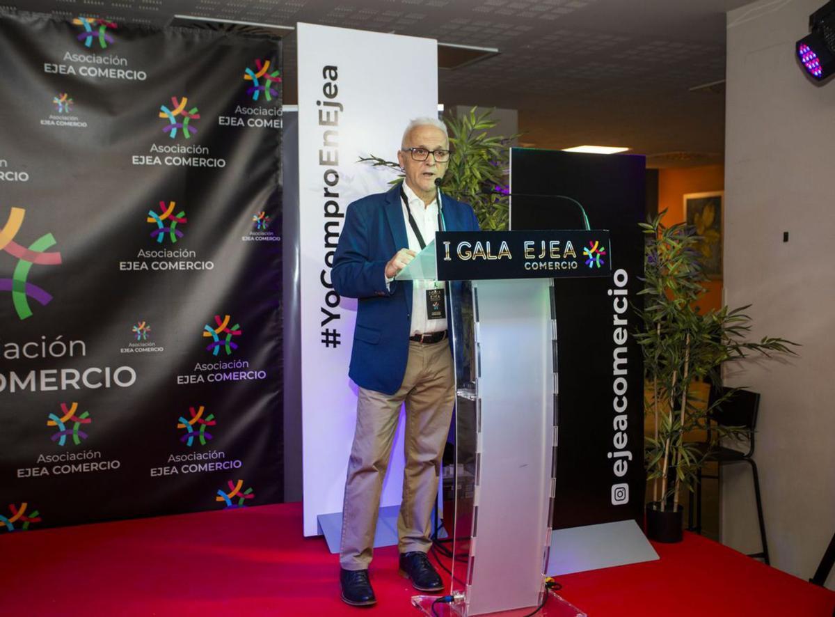 Juan Pons, presidente de Ejea Comercio  destacó la importancia de la gala. | SERVICIO ESPECIAL