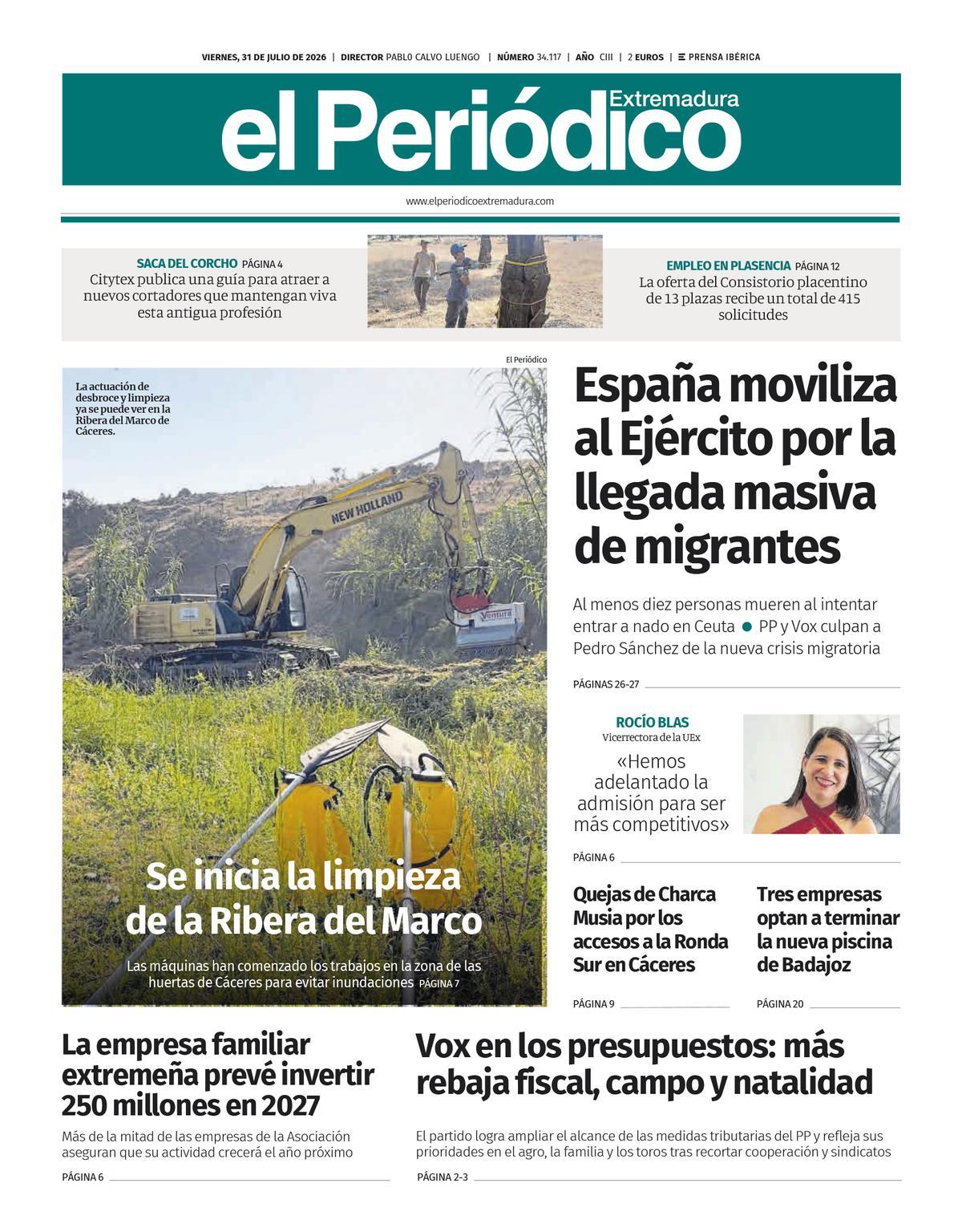 Consulta la portada correspondiente al día 31 de julio de 2026