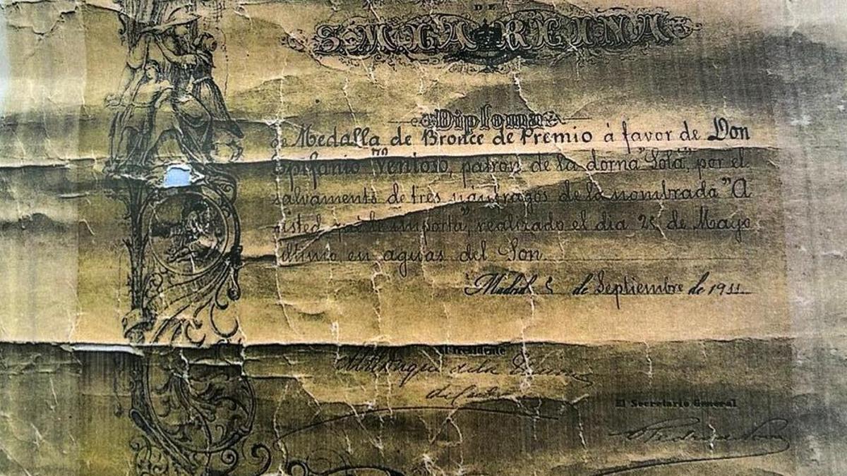Imagen parcial del documento, fechado en 1911.