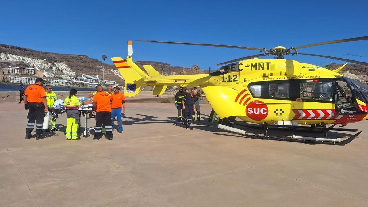 Estabilizan a un hombre tras sufrir una parada cardíaca en Mogán