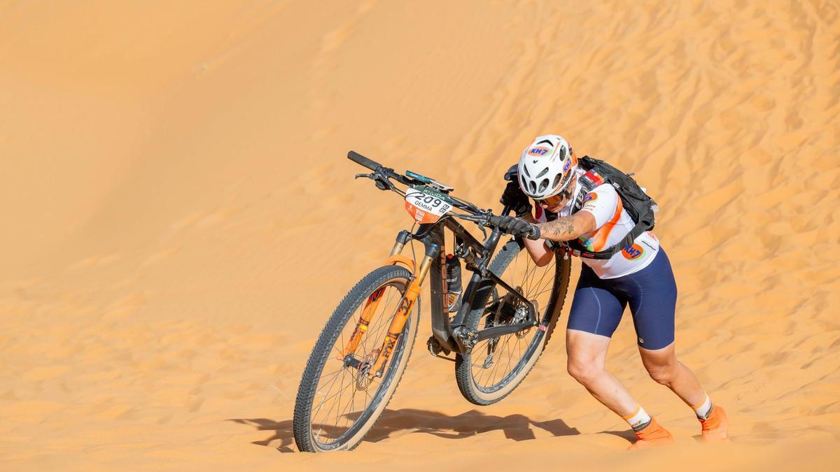 Gemma Rosell, el año pasado en la Titan Desert.