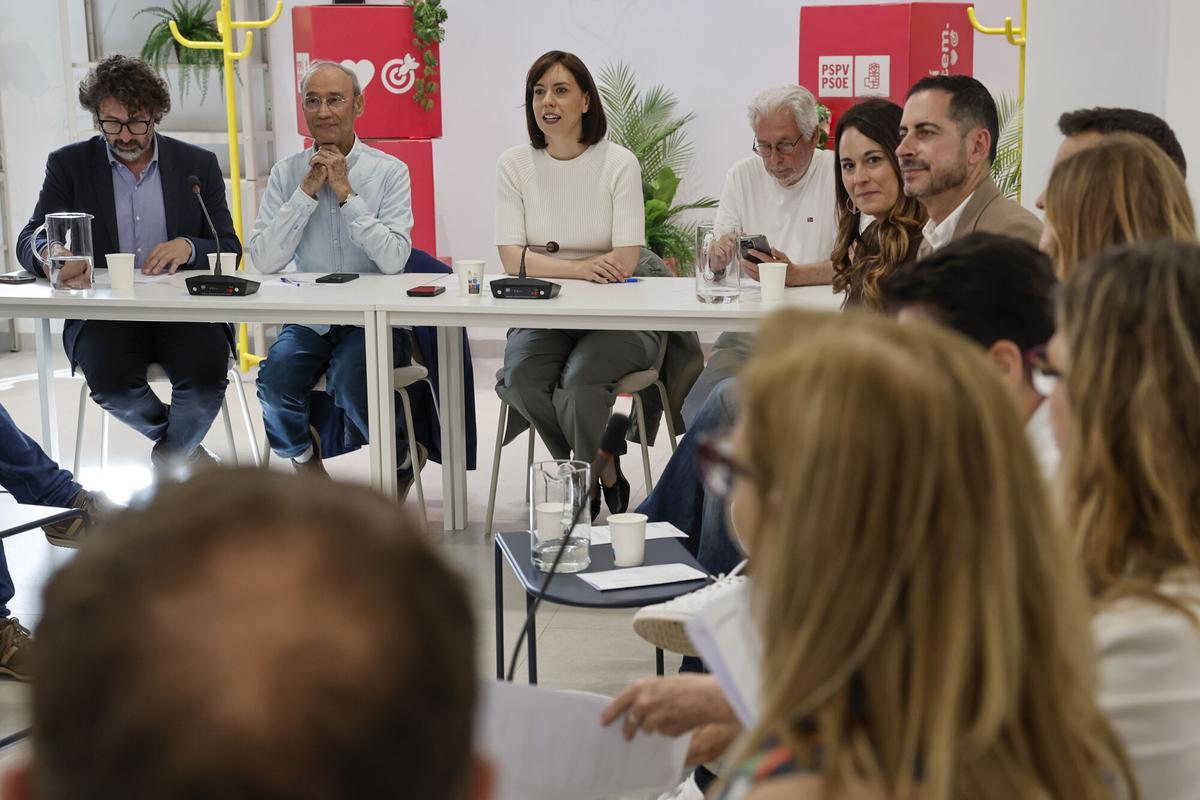 La secretària general del PSPV, la ministra Diana Morant, presidix la reunió de la Comissió Executiva Nacional a Picanya, este dimecres