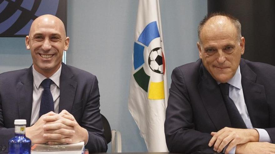 Una imagen de Luis Rubiales y Javier Tebas