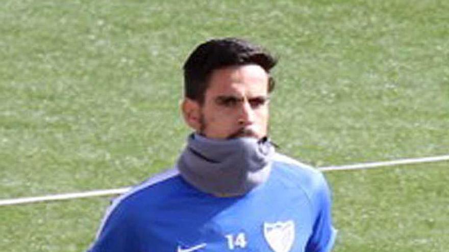 Recio, durante el entrenamiento.