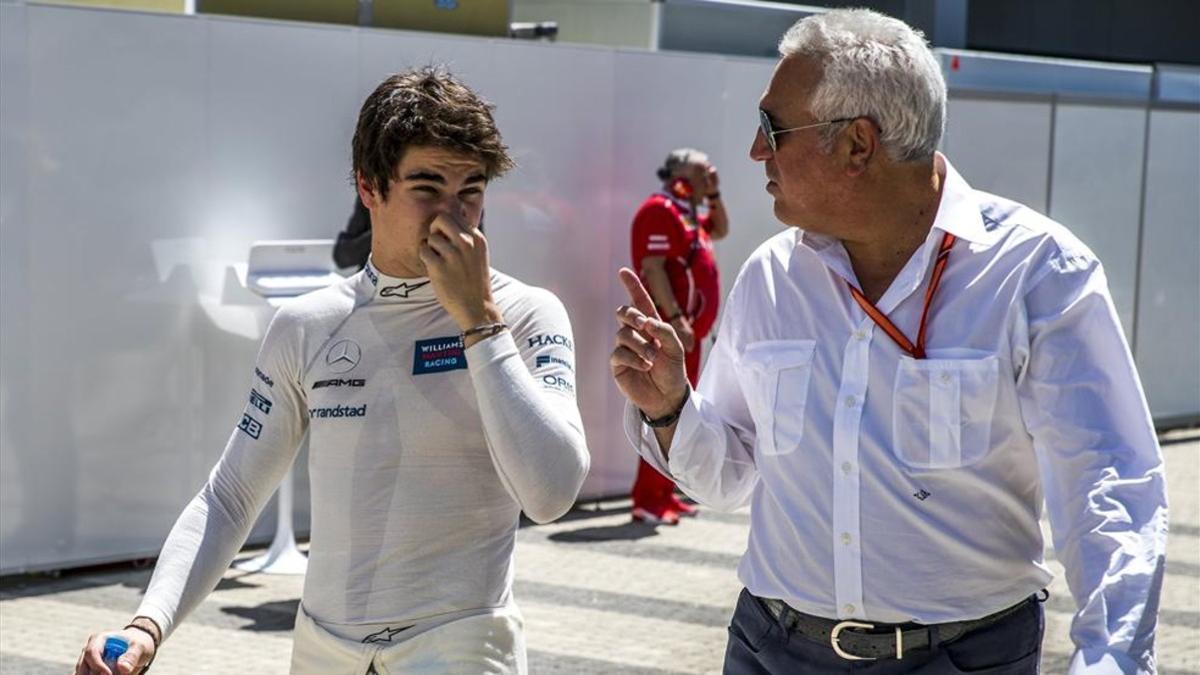 Lance y Lawrence Stroll, en el paddock