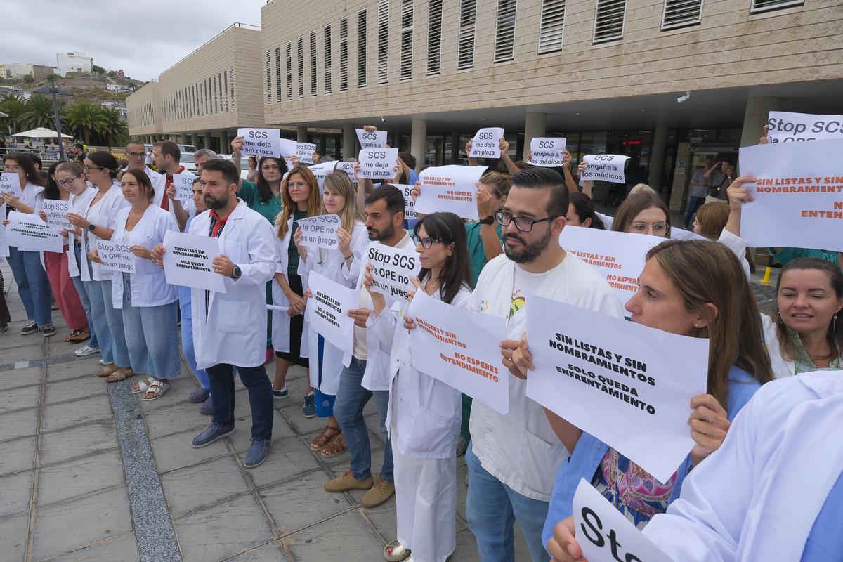 Huelga de médicos el pasado septiembre con motivo del rechazo del Estatuto Marco.