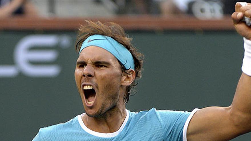 Rafael Nadal en un momento del partido.