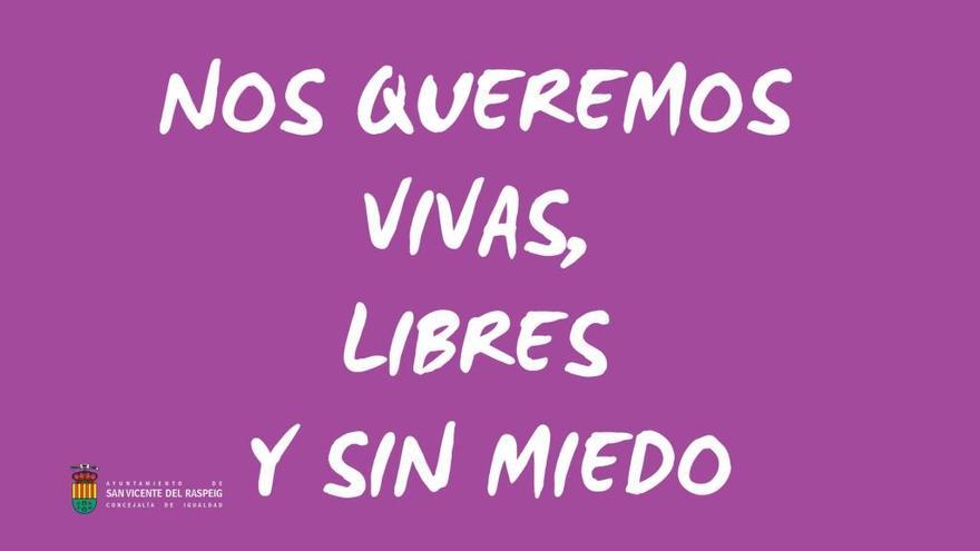 &quot;Nos queremos vivas, libres y sin miedo&quot;, frase contra la violencia de género que lucirá en San Vicente