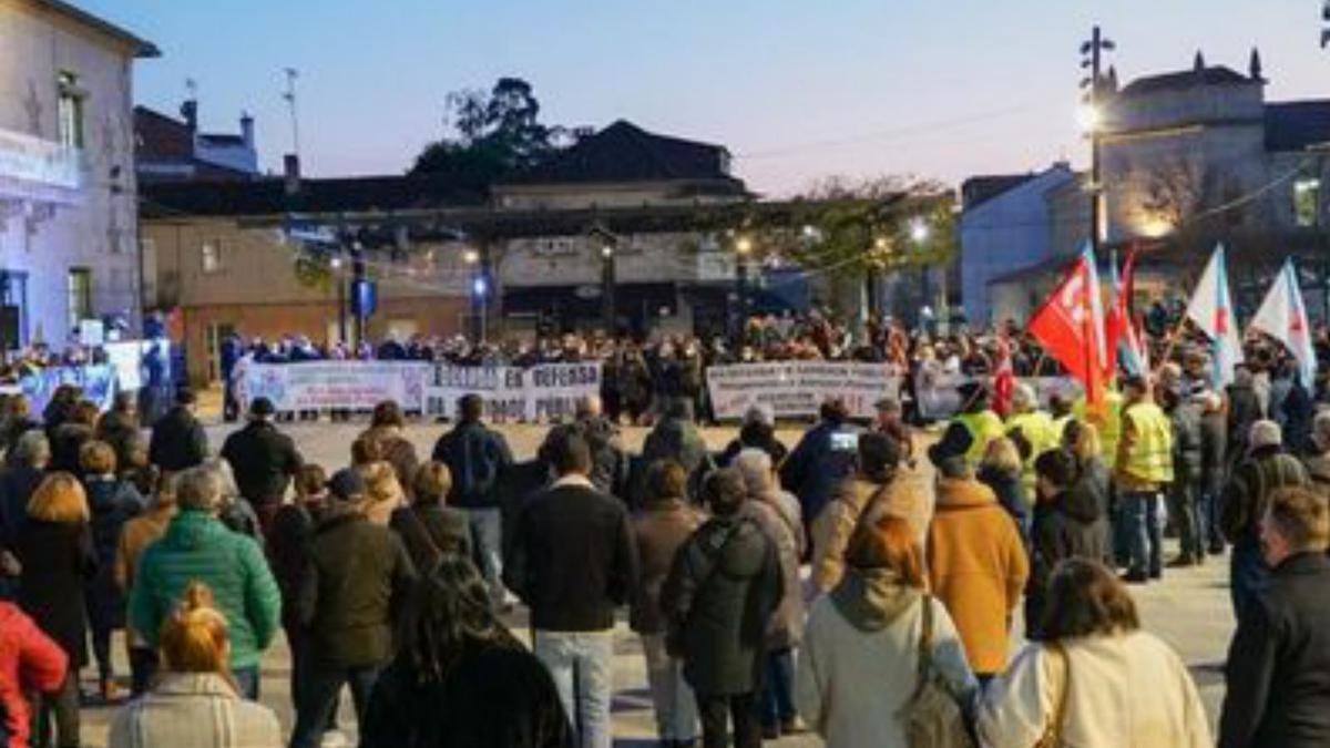 Manifestación en Tomiño. |