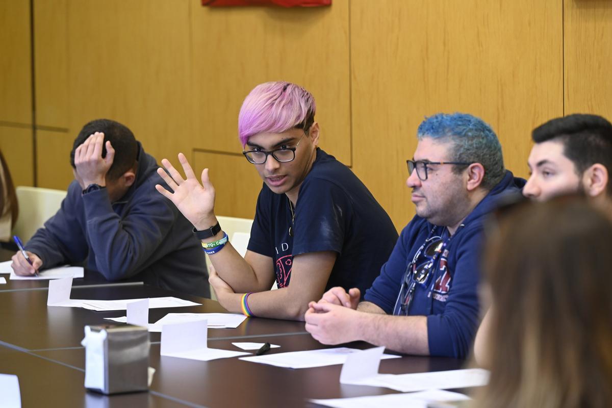 El grupo de escucha de estudiantes de altas capacidades, durante una de sus reuniones