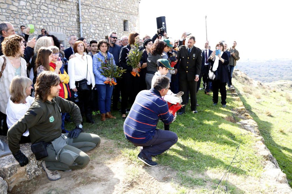 Emotiu homenatge als dos agents rurals morts per un caçador a Aspa