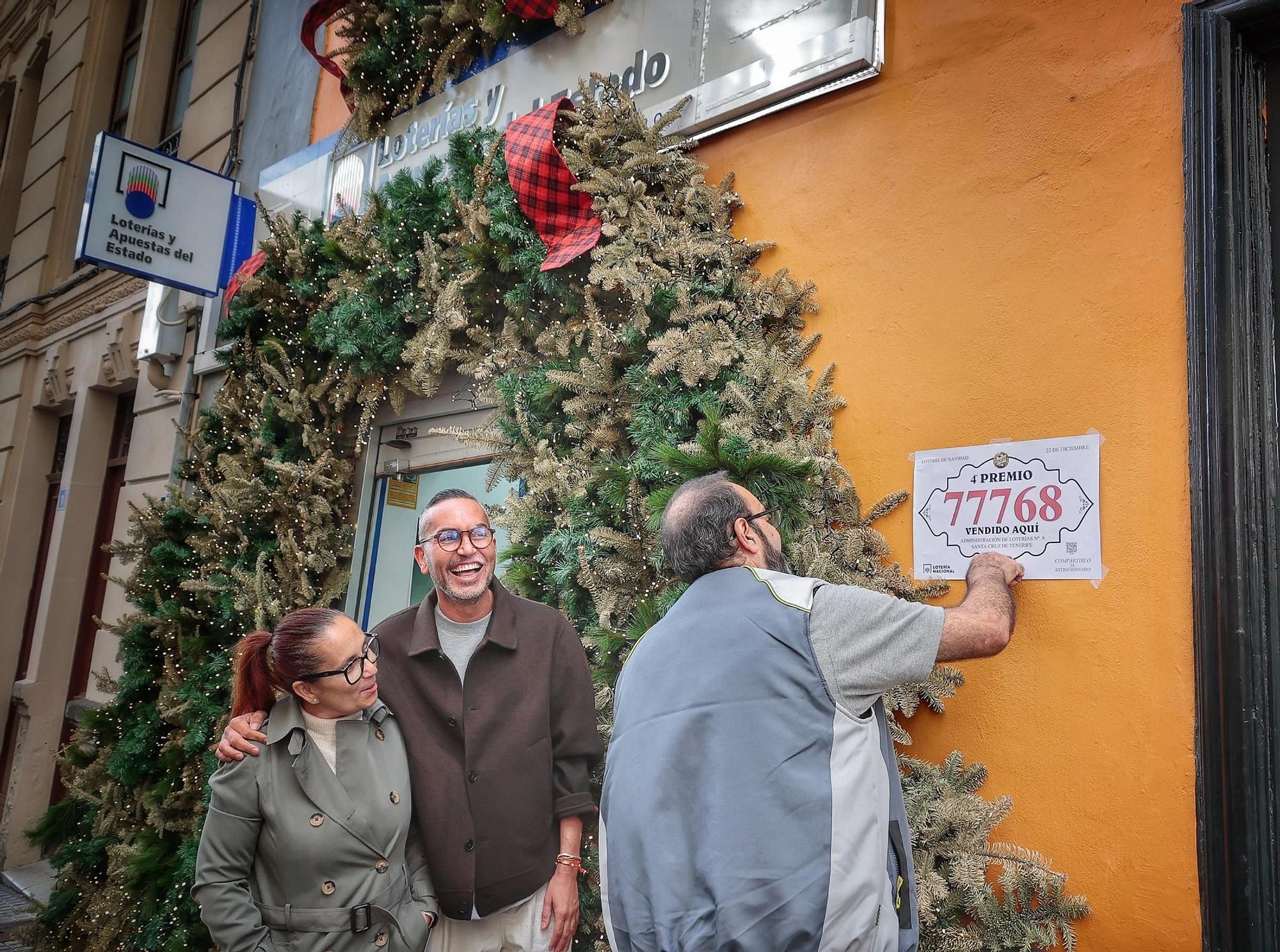Celebración de un cuarto premio en Santa Cruz de Tenerife