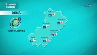 Aemet sitúa el final de la ola de calor en Castellón: brusca bajada de las temperaturas y ¿lluvia?