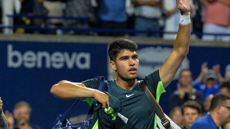 Alcaraz, en Toronto, tras caer ante Tommy Paul.  | EFE/EDUARDO LIMA